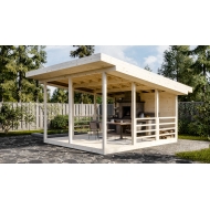 Беседка 18 односкатная – брус 44 мм (Нов.)