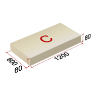ТЕХНОНИКОЛЬ LOGICPIR Slope-3,4% (C) СХ/СХ 1200х600х80 (упак, 7 плит, 5,0400 кв.м) (064662)