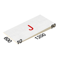 ТЕХНОНИКОЛЬ LOGICPIR SLOPE-3,4% (J) СХМ/СХМ 1200х600х10-50 (упак, 18 плит, 12,96 кв.м) (645013)